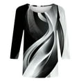thumbnail image 6 of LiMoi Womens Tops Casual Knit Tops Womens 3/4 Sleeve Tops Plus Size Tops for Women Long Sleeve Printed Tshirts Shirts for Women New Arrivals, 6 of 7