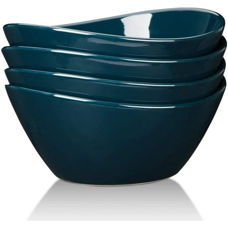 

42 Ounce Porcelain Bowls Set of 4 Pack Premium Ceramic Bowls for Cereal Soup Salad Microwave & Dishwasher Safe
