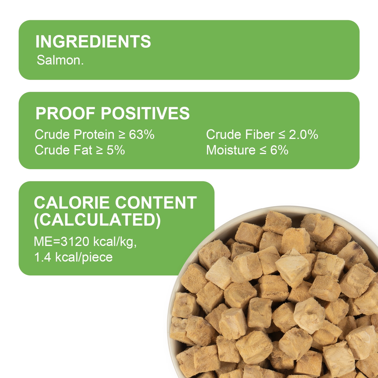 MON2SUN Salmon Freeze Dried Dog Treats, 10.6 oz