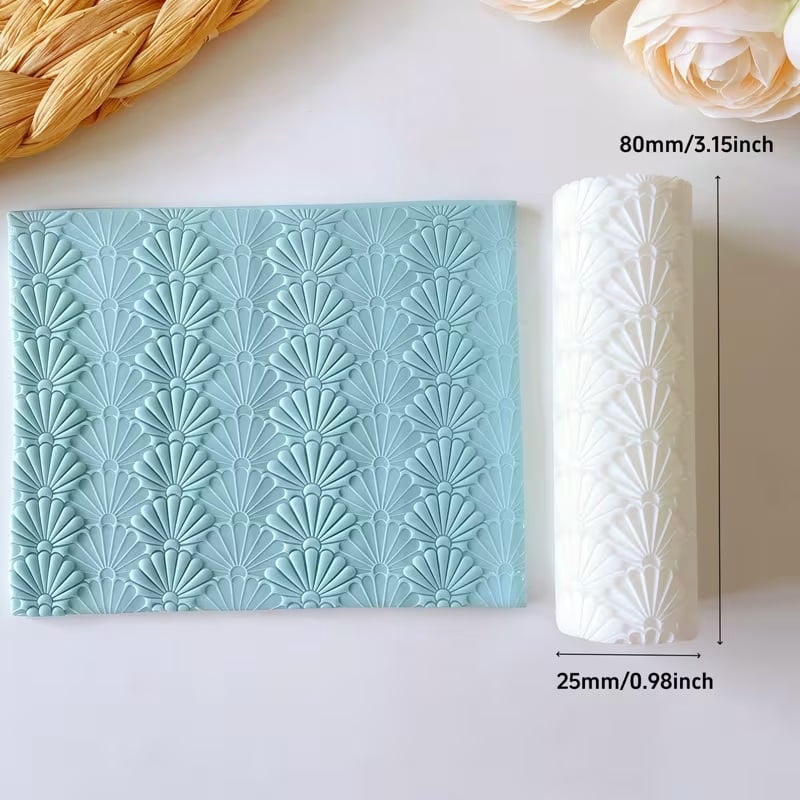 Jewelry Making Shell Texturing Roller | Polymer Clay Hand Texturing Tool | Earring Making Essentials