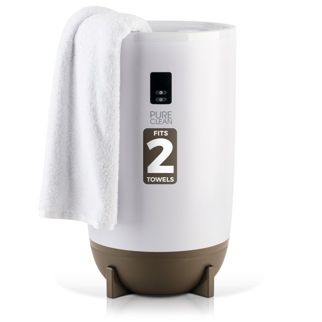 Calentador portátil PureClean para toallas en cubeta para baño color topo