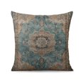 thumbnail image 4 of Boho Blue Carpet Pattern Linen Ethnic Design Farmhouse Throw Pillow Covers 18 X 18 Inch, Set Of 4, Linen Study Sofa Cushion Cover Indoor Living Room Home Decor, 4 of 7