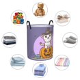 thumbnail image 2 of DouZhe Waterproof Collapsible Large Laundry Baskets, Halloween Cute Cat Pumpkin Prints Circular Hamper with Handles, 2 of 7