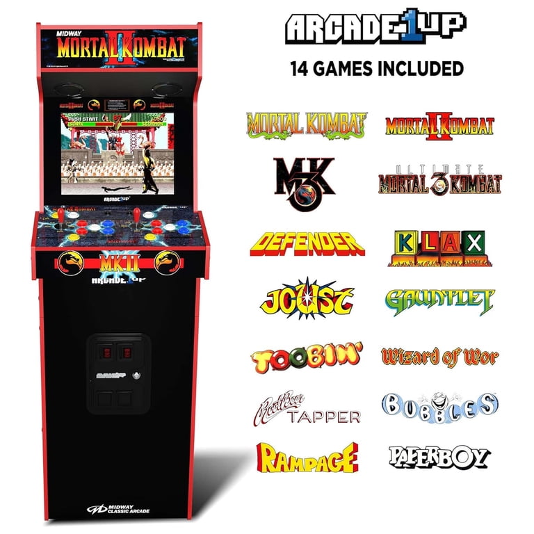 Arcade1Up, Mortal Kombat II, Deluxe Arcade Cabinet, 14 classic