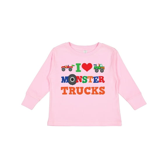 Inktastic I Love Trucks Boys or Girls Long Sleeve Toddler T-Shirt