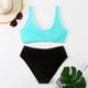 thumbnail image 2 of Gibobby Conjunto de Bikini para Mujer Traje de baño Tankini de dos piezas de talle para mujer(Verde,XL), 2 of 5