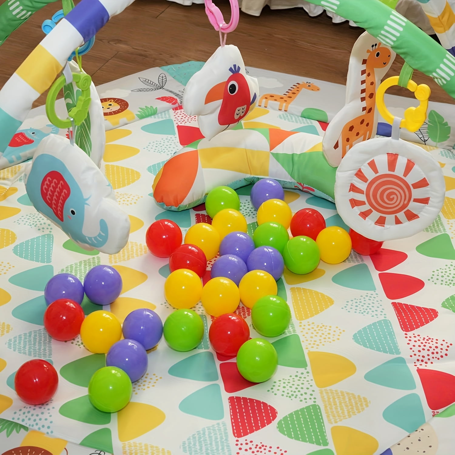 Chak’s Choice Baby Gym play mat, Tummy time mat, children's floor mat, children's learning sensory toys, motor skills development, suitable for 0-12 months baby