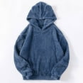 thumbnail image 3 of WMTBSRSW Women Sherpa Hoodies Oversized Fuzzy Fleece Long Sleeve Hooded Sweatshirts Comfy Casual Basic Pullover Sweatshirts Fall Winter Outfits Blue X-Large, 3 of 6