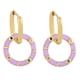 thumbnail image 4 of Nuevos 1 par de pendientes de aro pequeños y redondos en colores caramelo de moda - Rosa | Código de modelo 4785 Rosa, 4 of 4