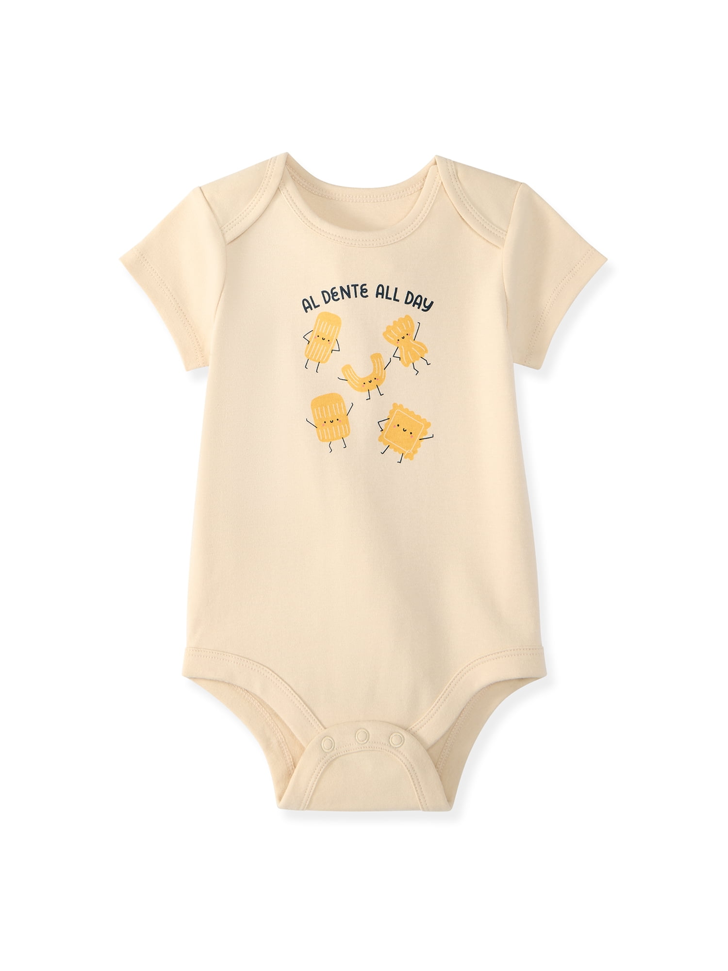 Garanimals Newborn & Baby 100% Cotton Short Sleeve Bodysuits, Sizes 0–18M, 5-Pack