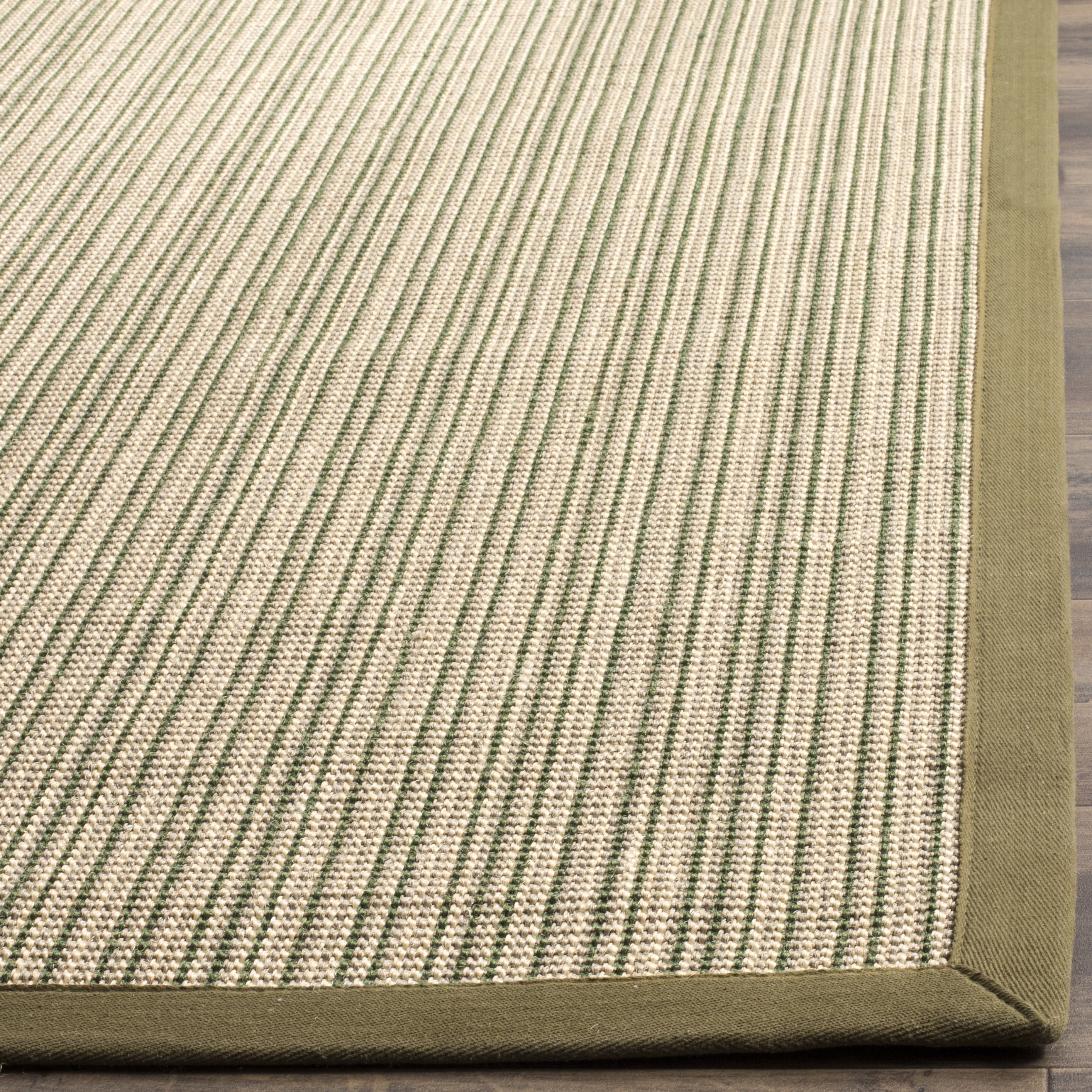 SAFAVIEH Natural Fiber Aspen Striped Area Rug, Green, 8' x 10'