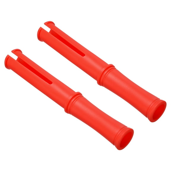 Mango de envoltura retráctil de 10 pulgadas, 2 piezas de dispensador de envoltura estirable, dispensador de película estirable pequeña para mudanzas de muebles, rojo
