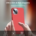 thumbnail image 5 of [5 in 1 for iPhone 11 Pro Case 5.8 inch, with 2 Pack Screen Protector + 2 Pack Camera Lens Protector, Liquid Silicone Slim Shockproof Protective Phone Case [Microfiber Lining] (Red), 5 of 14
