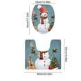 thumbnail image 6 of Christmas Bathroom Mat 2-Piece Set, Plush Faux Wool Toilet Lid Cover and Floor Mat with Non-Slip Backing, Machine Washable Holiday Bathroom Decor D, 6 of 6