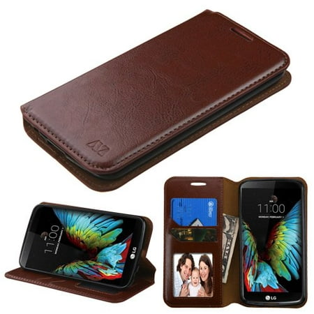 LG K10, Premier LTE Case - Wydan Wallet Case Folio Flip Leather Kickstand Feature Credit Card Slot Style Cover