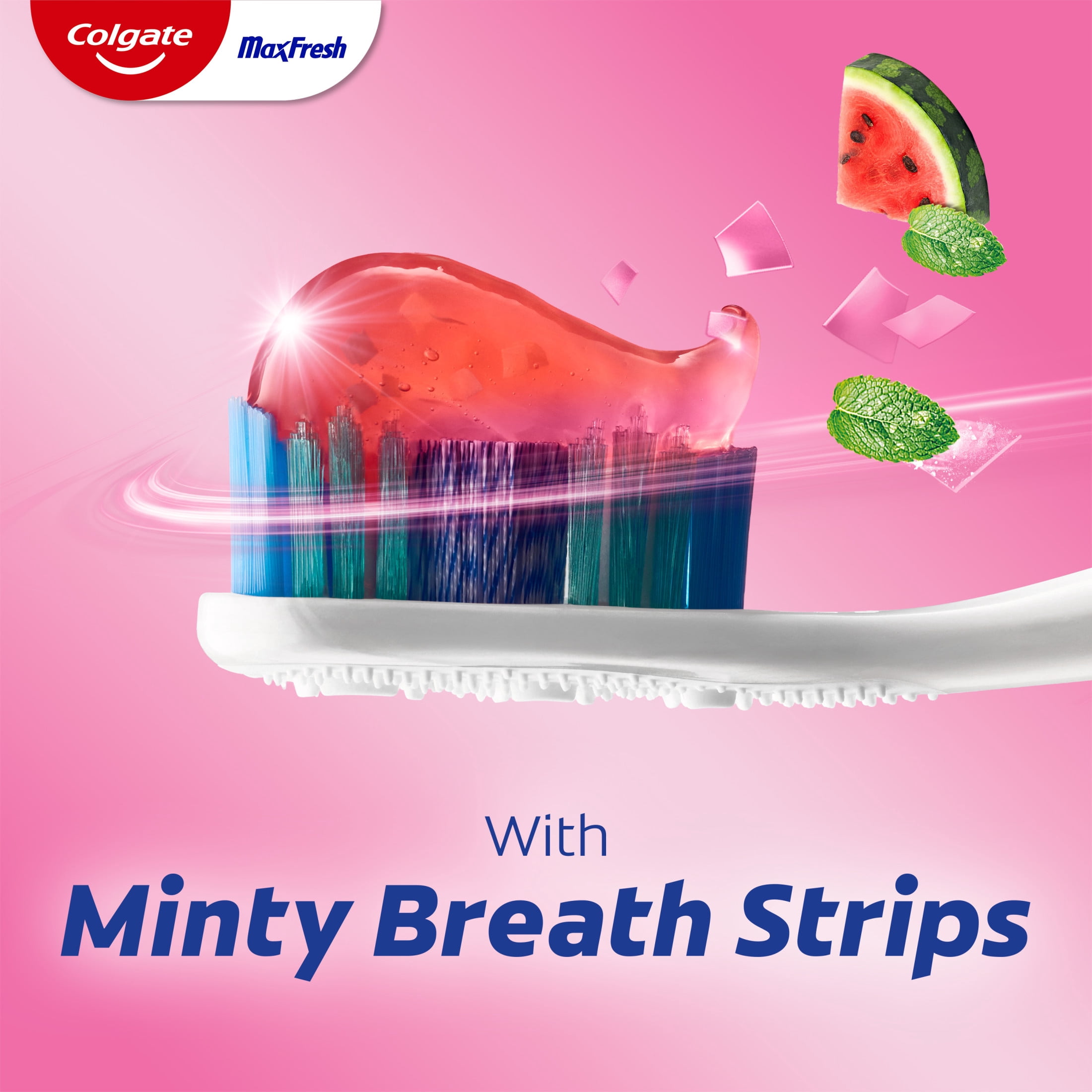 (2 pack) Colgate Max Fresh Anticavity Fluoride Toothpaste, Watermelon Blast with Mint, 4.5 oz.