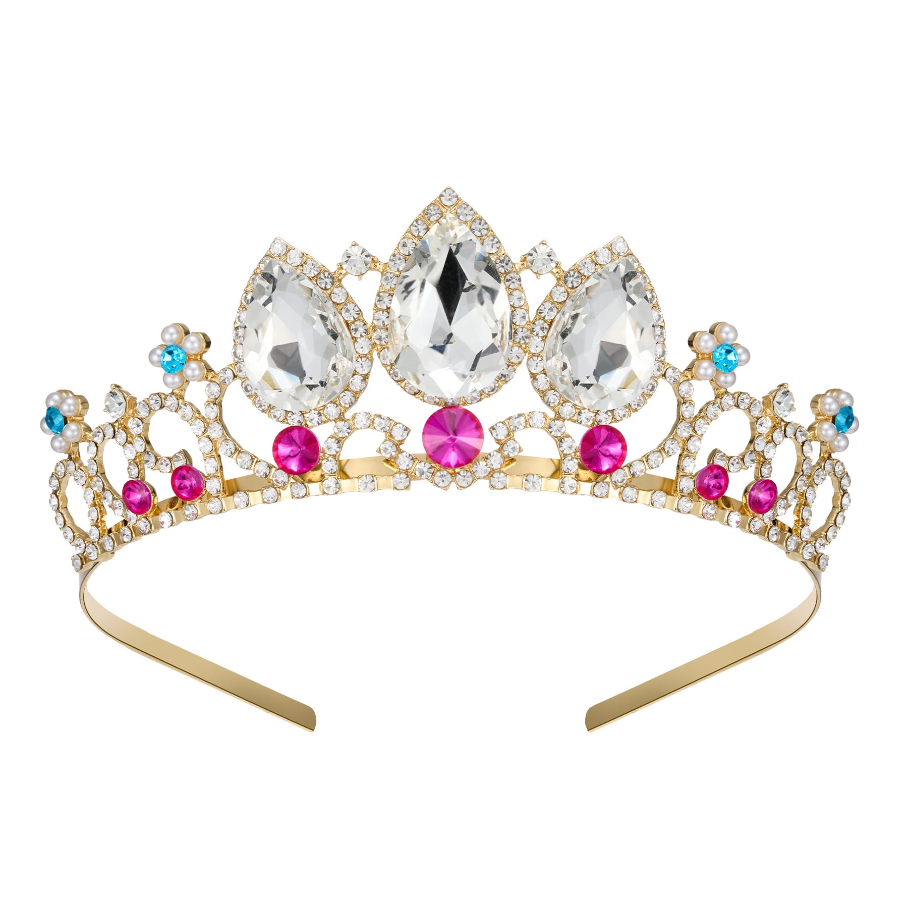 SWEETV Princess Tiaras for Little Girls, Kids Dressup Crown Headband