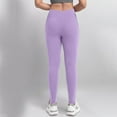 thumbnail image 5 of Loopsun Girls Sports Leggings, Girls Solid Casual Waist Tight Bottom Yoga Pants Long Pants Purple 7-8 Years, 5 of 5