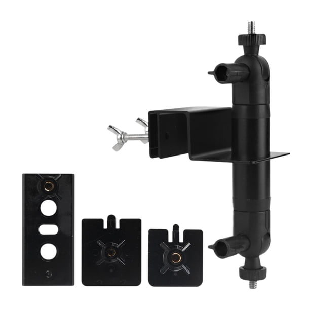 Soporte de canalón para cámara de vigilancia exterior con soporte ajustable y giratorio Negro