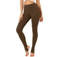 thumbnail image 1 of Inspire Chic Leggings de Algodón para Mujeres con Cintura Elástica, Pantalones de Yoga Suaves para Navidad, Pantalones con Espolones Tights 3XL Marrón, 1 of 7
