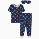 thumbnail image 1 of PatPat Pijamas ajustados para niños pequeños de bambú viscosa, tres piezas impresas, con conjunto de máscara para dormir, 1 of 3