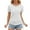 Spring01White, variant on ylioge Summer Tops for Women, Womens Summer T-shirt Casual Loose Crewneck Short Sleeve Solid Color Side Drawstring Basic Classic-Fit Blouses Shirts Summer