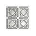 thumbnail image 3 of Fasade Easy Installation Traditional 4 Crosshatch Silver Glue Up Ceiling Tile/ Ceiling Panel (12" X 12" Sample), 3 of 3