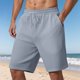 thumbnail image 2 of Pantalones cortos deportivos casuales de jacquard europeos nuevos para hombre - Pantalones cortos de playa holgados y elásticos para actividades al aire libre, 2 of 6