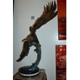 thumbnail image 4 of Nifao Eagle on a wave - Bronze Statue – Home Decor Sculpture, 32"L x 12"W x 34"H, 4 of 12