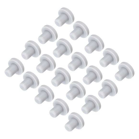 Tapón de silicona de alta temperatura Uxcell, diámetro de montaje de 7mm/0.28 pulgadas, tapón de goma en forma de T, 30 piezas