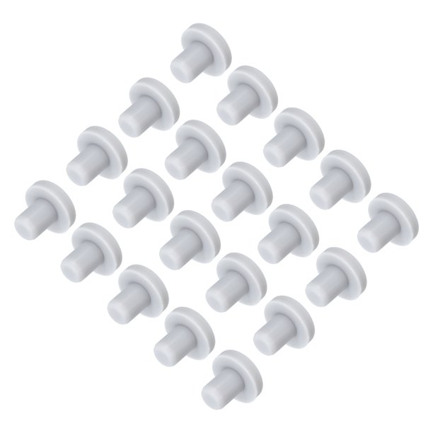Tapón de silicona de alta temperatura Uxcell, diámetro de montaje de 7mm/0.28 pulgadas, tapón de goma en forma de T, 30 piezas