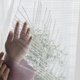 thumbnail image 3 of Cortina De Gasa Ventanas de hoja de palma Cortinas de tul Sala de estar Dormitorio Cortinas de pantalla (Blanco), 3 of 6