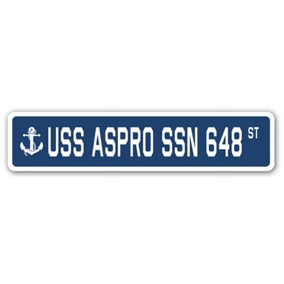USS ASPRO SSN 648 Street Sign us navy ship veteran sailor gift