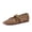 Latte, variant on Cushionaire Wit Hand Woven Womens Flats, Comfortable Mary Jane Ballet Flat with Adjustable Buckle Braided Strap and Cushioned Memory Foam