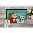thumbnail image 2 of Caroline's Treasures BB1842MAT Snowman with Yellow Labrador Door Mat, Indoor Rug or Outdoor Welcome Mat 18x27 Doormat ,, 2 of 2