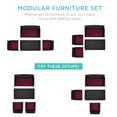 thumbnail image 3 of Best Choice Products 4-Piece Outdoor Wicker Patio Conversation Furniture Set w/ Table, Cushions - Black/Deep Burgundy, 3 of 8