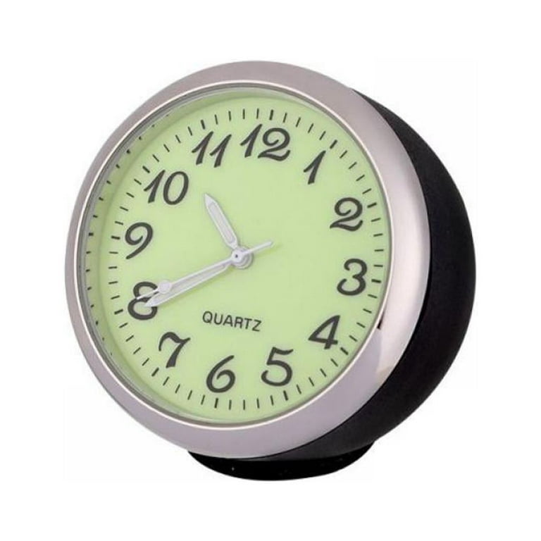 Stibadium Car Clock, Luminous Quartz Analog Watch Universal Pocket Mini  Stick-On Clock for Car Boat Bike Home 