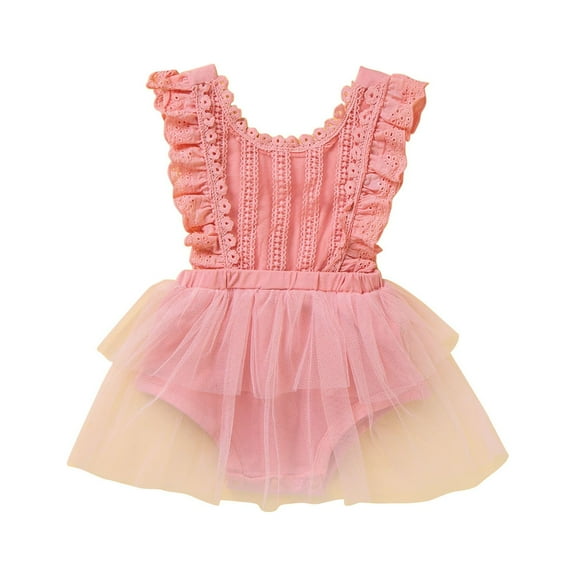 Sngxgn Baby Girl Outfit Print Sweatshirt Romper Long Sleeve Bubble Bodysuit(Pink,73)