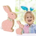 Wood Easter Desktop Decorations Easter Tree Centerpiece Wooden Bunny Rabbit Egg Easter DIY