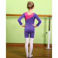 thumbnail image 3 of Maillot de gimnasia BAOHULU para niñas pequeñas, color morado, manga larga, 3 of 3
