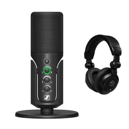 Sennheiser Sennheiser Profile Cardioid Condenser USB-C Microphone with Turnstile Audio TAPH100 Closed-Back Studio Monitor Headphones