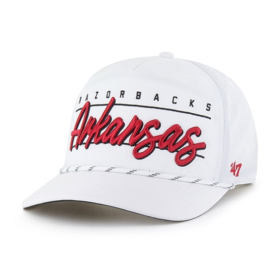 Men's '47 White Arkansas Razorbacks Condor Hitch brrr- Adjustable Hat