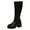 Black, variant on Chunky Knee High Boots for Women Fashion Casual Round Toe Mid Heel Winter Fall Knee Length Long Tall Boots Black Size 6