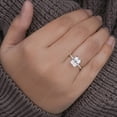 thumbnail image 2 of Cora Jewellery 2.5CT Radinat Moissanite Engagemet Ring For Women, 14K White Gold, 6 US, 2 of 7