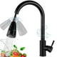 thumbnail image 1 of Grifo de Cocina Negro Mezcladora para Cocina con Rociador Extraíble Grifo de Fregadero de Acero Inoxidable Monomando de Arco Alto 360 ° Giratorio Llave de Fregadero de Cocina Clásico, 1 of 7