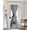 Blue, variant on Christmas Watercolor, Blackout Curtains, French Door Curtains for Door Window, Dusty Blue Snowman Snowflake Privacy Drapery for Patio/Sidelight Doors, 1 Panel with Tieback, 25 x 40 Inches