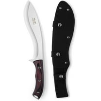 JXE JXO 13.2" Heavy Duty Outdoor Brush Clearing Tool, Full Tang High Manganese Steel with Sheath for Yard Work, Trail Maintenance & Bushcraft