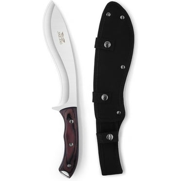 JXE JXO 13.2" Heavy Duty Outdoor Brush Clearing Tool, Full Tang High Manganese Steel with Sheath for Yard Work, Trail Maintenance & Bushcraft