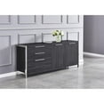 thumbnail image 2 of Pemberly Row Armoire de Rangement Moderne en Noyer avec 5 Compartiments, 2 of 2