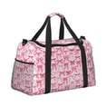 thumbnail image 2 of Disketp Pink bows Bolsa de Viaje Tipo Duffle, Bolso de Mano para Fin de Semana para Mujer, Bolsa de Gimnasio Ligera para Hombre, Esencial para Viajes, 2 of 7